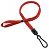 3/8 inch Red adjustable lanyard with plastic ID hook and adjustable beads-blank-LNB326NRED
