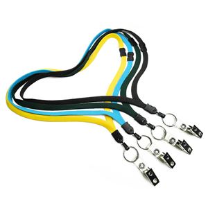 3/8 inch ID lanyard attached breakaway and split ring with ID strap clip-blank-LNB327B