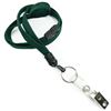 3/8 inch Hunter green breakaway lanyards attached key ring with ID strap clip-blank-LNB327BHGN