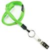 3/8 inch Lime green breakaway lanyards attached key ring with ID strap clip-blank-LNB327BLMG