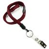 3/8 inch Maroon breakaway lanyards attached key ring with ID strap clip-blank-LNB327BMRN