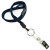 3/8 inch Navy blue breakaway lanyards attached key ring with ID strap clip-blank-LNB327BNBL