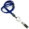3/8 inch Royalblue breakaway lanyards attached key ring with ID strap clip-blank-LNB327BRBL
