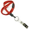 3/8 inch Red breakaway lanyards attached key ring with ID strap clip-blank-LNB327BRED