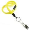 3/8 inch Yellow breakaway lanyards attached key ring with ID strap clip-blank-LNB327BYLW