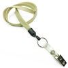 3/8 inch Light gold neck lanyards with split ring and ID strap clip-blank-LNB327NLGD