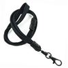 3/8 inch Black neck lanyard attached breakaway and black lobster clasp hook-blank-LNB329BBLK