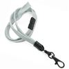 3/8 inch Gray neck lanyard attached breakaway and black lobster clasp hook-blank-LNB329BGRY