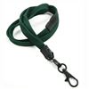 3/8 inch Hunter green neck lanyard attached breakaway and black lobster clasp hook-blank-LNB329BHGN