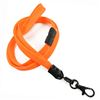 3/8 inch Neon orange neck lanyard attached breakaway and black lobster clasp hook-blank-LNB329BNOG