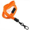 3/8 inch Orange neck lanyard attached breakaway and black lobster clasp hook-blank-LNB329BORG
