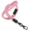 3/8 inch Pink neck lanyard attached breakaway and black lobster clasp hook-blank-LNB329BPNK