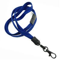 Royalblue Breakaway Lanyard | 3/8 inch royalblue  lanyard strap attached breakaway and black lobster clasp hook