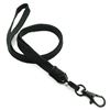 3/8 inch Black neck lanyard with black lobster clasp hook-blank-LNB329NBLK