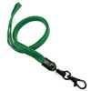 3/8 inch Green neck lanyard with black lobster clasp hook-blank-LNB329NGRN