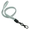 3/8 inch Gray neck lanyard with black lobster clasp hook-blank-LNB329NGRY