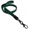 3/8 inch Hunter green neck lanyard with black lobster clasp hook-blank-LNB329NHGN