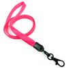 3/8 inch Hot pink neck lanyard with black lobster clasp hook-blank-LNB329NHPK