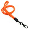 3/8 inch Neon orange neck lanyard with black lobster clasp hook-blank-LNB329NNOG
