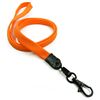 3/8 inch Orange neck lanyard with black lobster clasp hook-blank-LNB329NORG