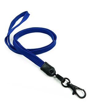 3/8 inch Royalblue neck lanyard with black lobster clasp hook-blank-LNB329NRBL
