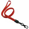 3/8 inch Red neck lanyard with black lobster clasp hook-blank-LNB329NRED