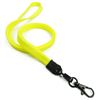 3/8 inch Yellow neck lanyard with black lobster clasp hook-blank-LNB329NYLW