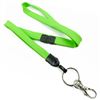 3/8 inch Lime green neck lanyard with breakaway and split ring with lobster clasp hook-blank-LNB32ABLMG