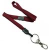 3/8 inch Maroon neck lanyard with breakaway and split ring with lobster clasp hook-blank-LNB32ABMRN