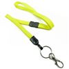 3/8 inch Yellow neck lanyard with breakaway and split ring with lobster clasp hook-blank-LNB32ABYLW