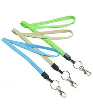 3/8 inch ID lanyard with split ring and lobster clasp hook-blank-LNB32AN