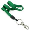 3/8 inch Green blank lanyard attached key ring with lobster clasp hook-blank-LNB32ANGRN
