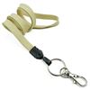 3/8 inch Light gold blank lanyard attached key ring with lobster clasp hook-blank-LNB32ANLGD