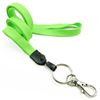 3/8 inch Lime green blank lanyard attached key ring with lobster clasp hook-blank-LNB32ANLMG