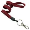 3/8 inch Maroon plain lanyard attached key ring with lobster clasp hook-blank-LNB32ANMRN