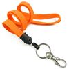 3/8 inch Orange blank lanyard attached key ring with lobster clasp hook-blank-LNB32ANORG