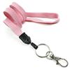 3/8 inch Pink blank lanyard attached key ring with lobster clasp hook-blank-LNB32ANPNK