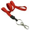 3/8 inch Red blank lanyard attached key ring with lobster clasp hook-blank-LNB32ANRED