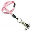 Pink Retractable Id Lanyard  3/8 inch pink breakaway lanyard