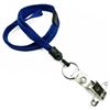 3/8 inch Royal blue breakaway lanyard attached split ring with ID strap pin clip-blank-LNB32BBRBL
