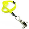 3/8 inch Yellow breakaway lanyard attached split ring with ID strap pin clip-blank-LNB32BBYLW