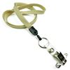 3/8 inch Light gold plain lanyard with split ring and ID strap pin clip-blank-LNB32BNLGD