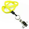 3/8 inch Yellow blank lanyard with split ring and ID strap pin clip-blank-LNB32BNYLW