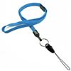 3/8 inch Blue breakaway lanyard attached key ring with quick release strap connector-blank-LNB32DBBLU