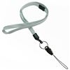 3/8 inch Gray breakaway lanyard attached key ring with quick release strap connector-blank-LNB32DBGRY