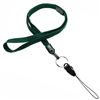 3/8 inch Hunter green breakaway lanyard attached key ring with quick release strap connector-blank-LNB32DBHGN