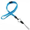 3/8 inch Light blue breakaway lanyard attached key ring with quick release strap connector-blank-LNB32DBLBL