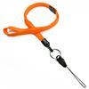 3/8 inch Orange breakaway lanyard attached key ring with quick release strap connector-blank-LNB32DBORG