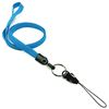 3/8 inch Blue detachable lanyard with split ring and quick release strap connector-blank-LNB32DNBLU
