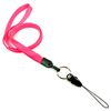 3/8 inch Hot pink detachable lanyard with split ring and quick release strap connector-blank-LNB32DNHPK
